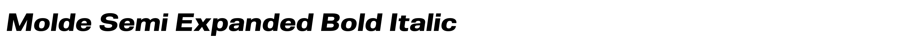 Molde Semi Expanded Bold Italic